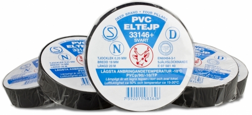 ELTEJP 19MM X 20M i gruppen Tejp Tgvirke Wire Lyft / Tejp Tejphllare hos SMC Stockholms Maskincentral AB (23000r)