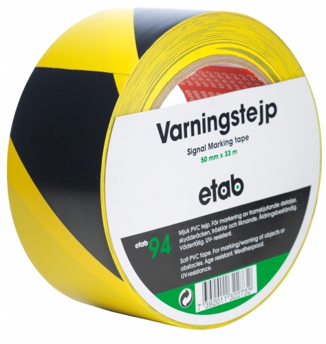 VARNINGSTEJP 50MM GUL/SVART i gruppen Tejp Tgvirke Wire Lyft / Tejp Tejphllare hos SMC Stockholms Maskincentral AB (23068)