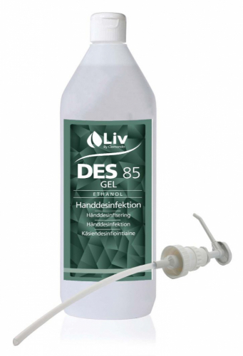 HANDDESINFEKTION GEL LIV DES 85 1L i gruppen Hygien- Stdprodukter / Hand-, Hudrengring hos SMC Stockholms Maskincentral AB (233083)