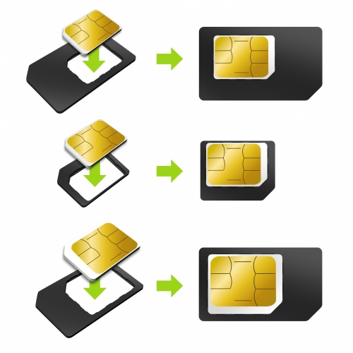 MICROSIM/NANOSIM-ADAPTER 3ST i gruppen Elprodukter Lampor Batterier / Mobiltelefon Tillbehr hos SMC Stockholms Maskincentral AB (92505)