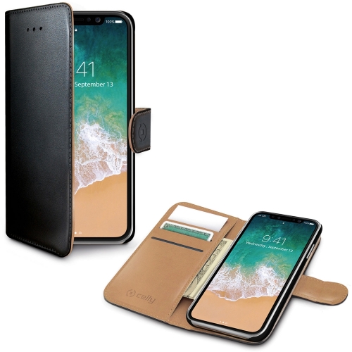 FODRAL WALLY900 IPHONE X SV/BE i gruppen Elprodukter Lampor Batterier / Mobiltelefon Tillbehr hos SMC Stockholms Maskincentral AB (92657)