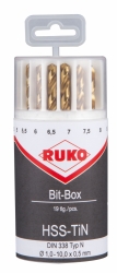 BORRSATS 1-10MM RUND TIN