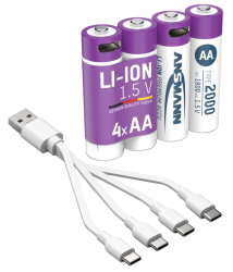 BATTERI ANSMANN TYP2000 Li-ion AA 4ST