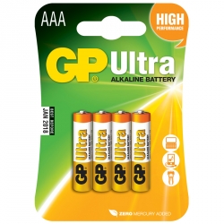 BATTERI GP ULTRA AAA 1,5V 4ST