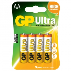 BATTERI GP ULTRA AA 1,5V 4ST