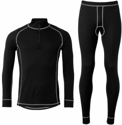 UNDERSTLL TOP SWEDE 9835 SET BASE LAYER SVART