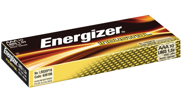 BATTERI INDUSTRI LR03 AAA 10ST