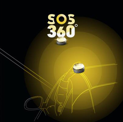 VARNINGSPUCK LED SOS 360