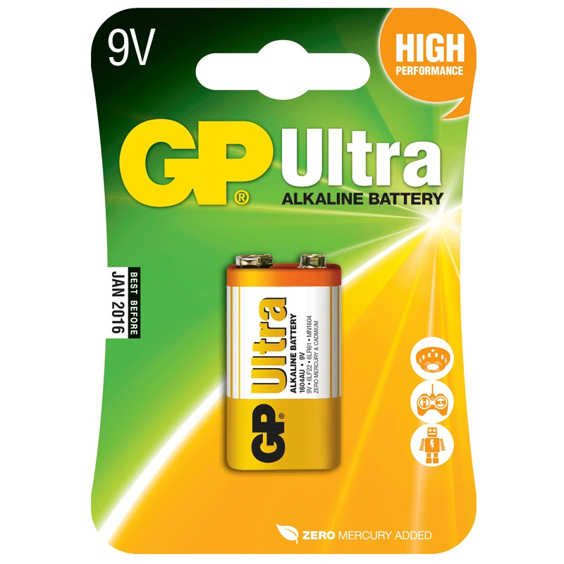 BATTERI GP ULTRA 6LR61 9V