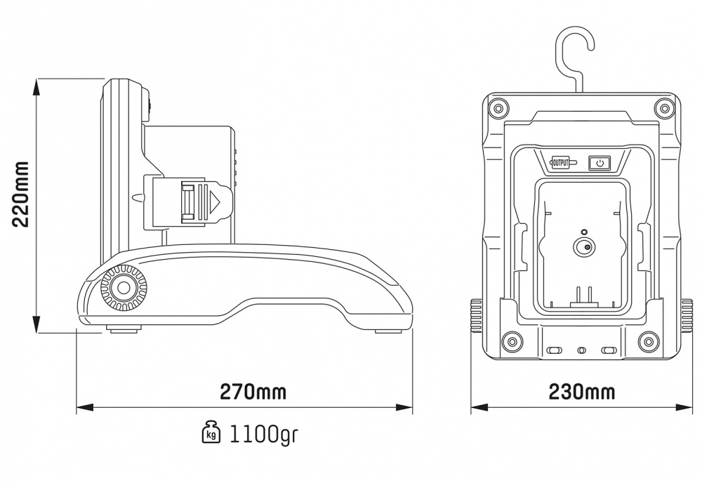 ARBETSLAMPA LED`S WORK 18V