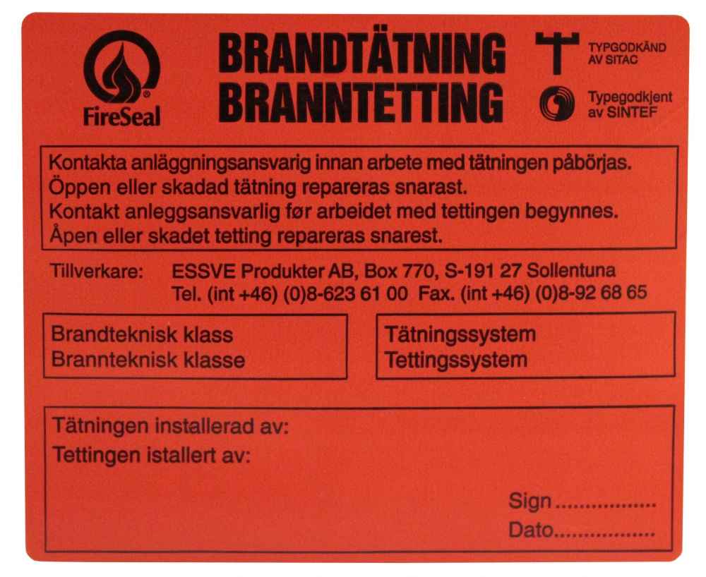 BRANDT�TNINGSETIKETT 10ST