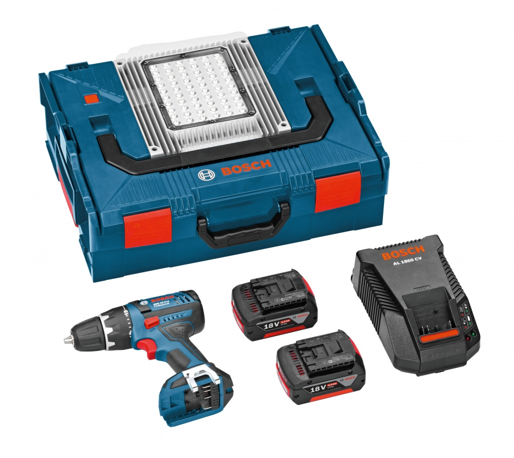 SET 18 V-LI GSR/AREA LED 2x4AH