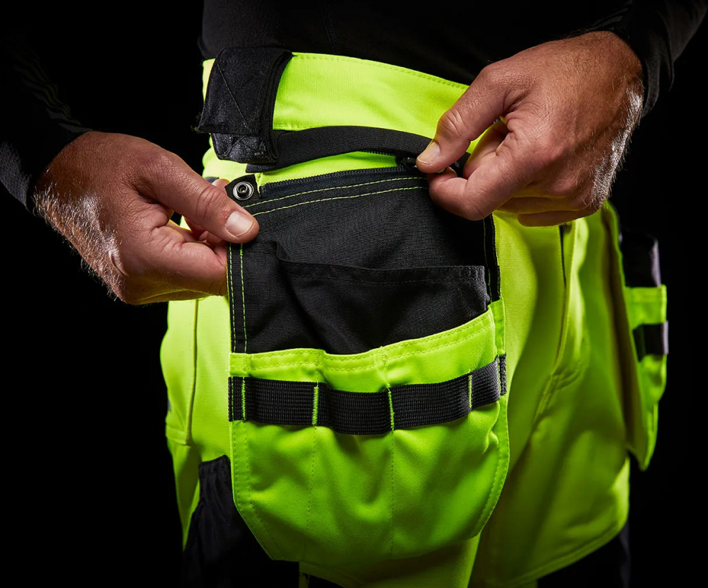 VARSELBYXA HH ICU 77472 KLASS 2 GUL/SVART