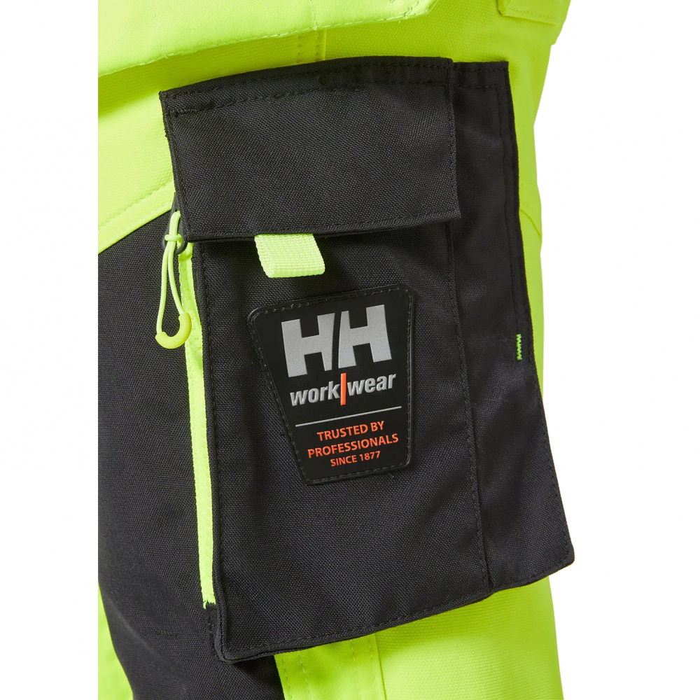 VARSELBYXA HH ICU 77472 KLASS 2 GUL/SVART