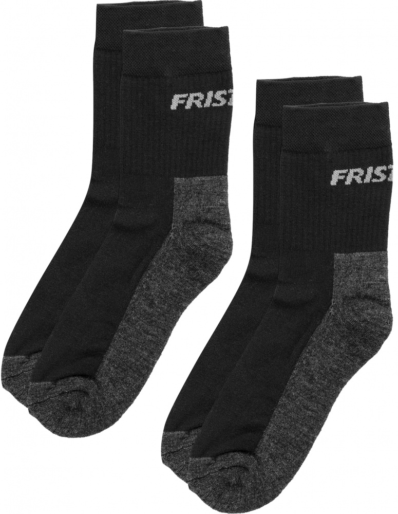 STRUMPA FRISTADS 9168 ULL SVART 2-PACK